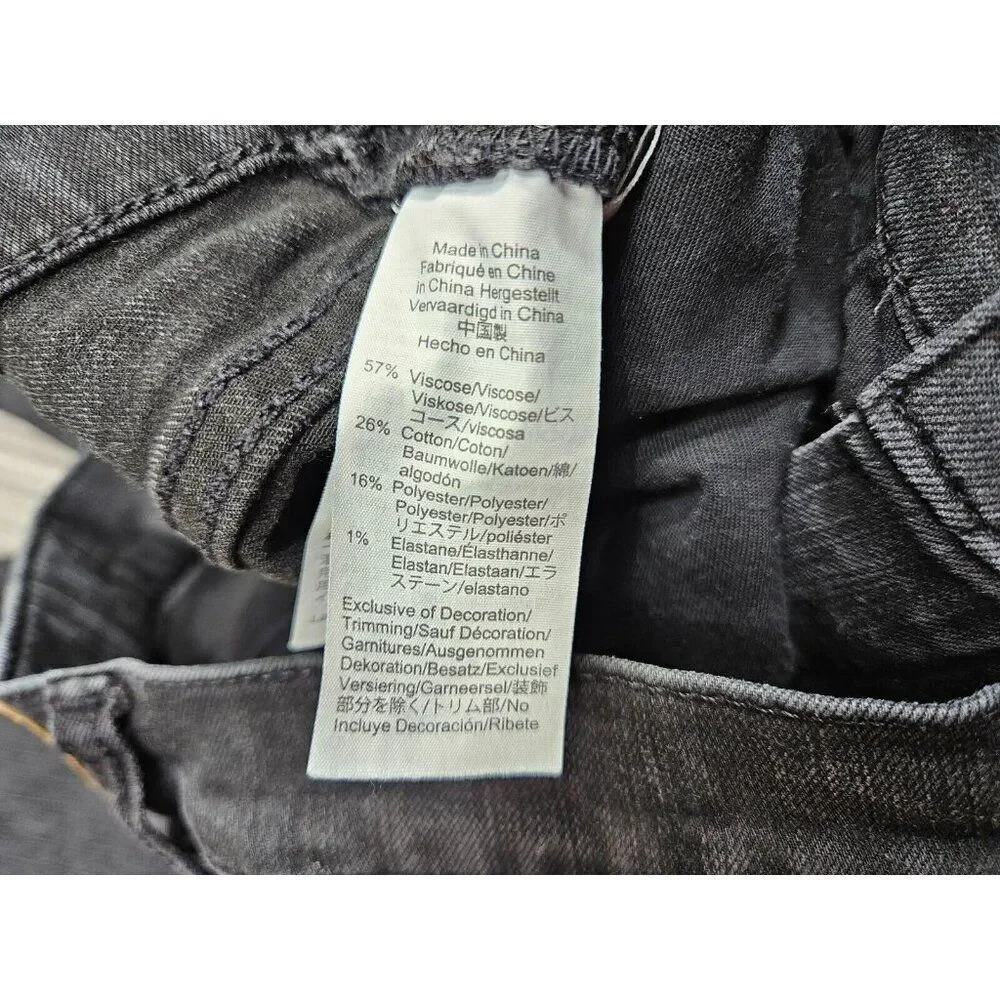 Madewell‎ Womens Size 27 Road Tripper Black Grey Skinny Denim Jeans
